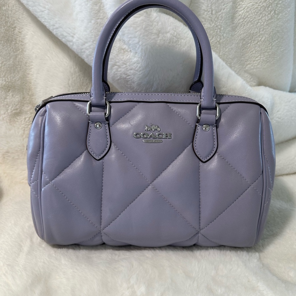 *AUTHENTIC*🪻COACH LAVENDER QUILTED ROWAN🪻